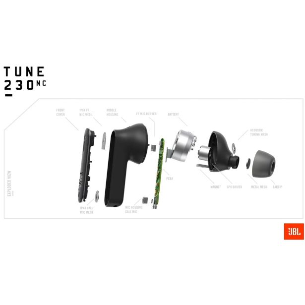 SLUŠALKE JBL T230NC TWS ROZA