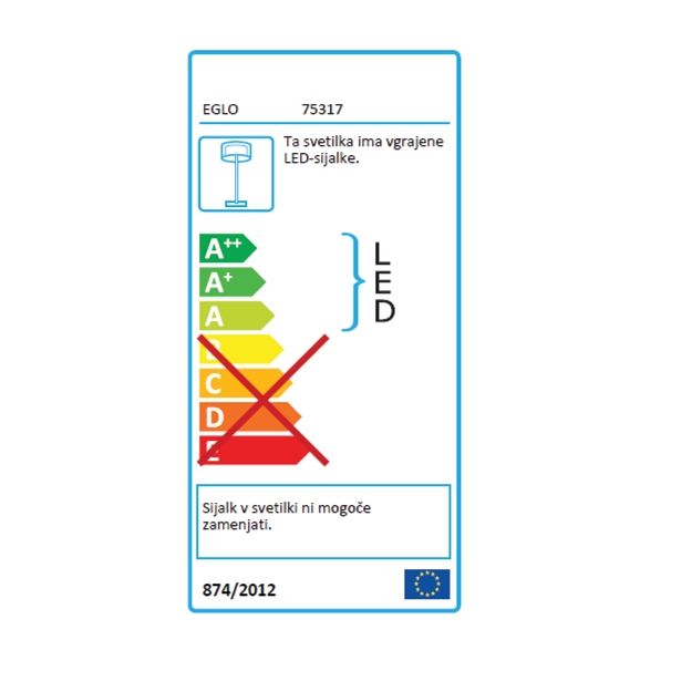 TALNA SVETILKA EGLO PENJA 1 1X18W + 1X 6W LED
