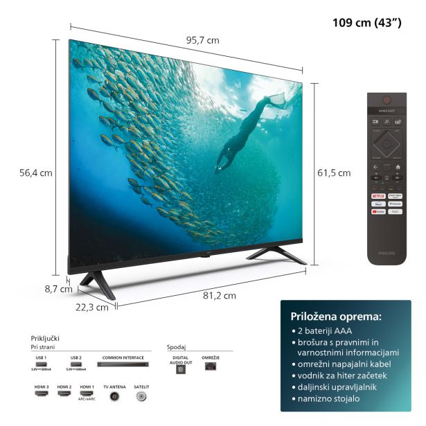 TELEVIZOR PHILIPS 43PUS7009/12