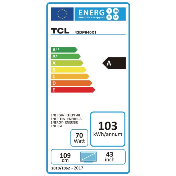 TELEVIZOR TCL 43DP640