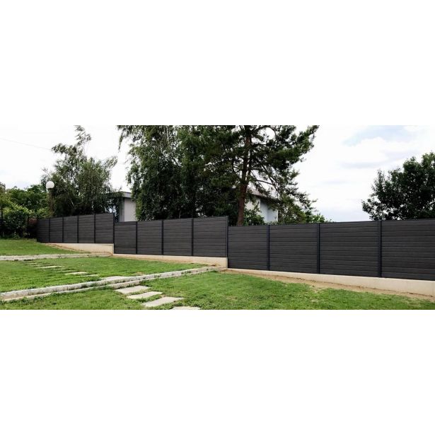 WPC OGRAJNA DESKA BAMBUSWPC TEMNO SIVA 1800X150X25 MM