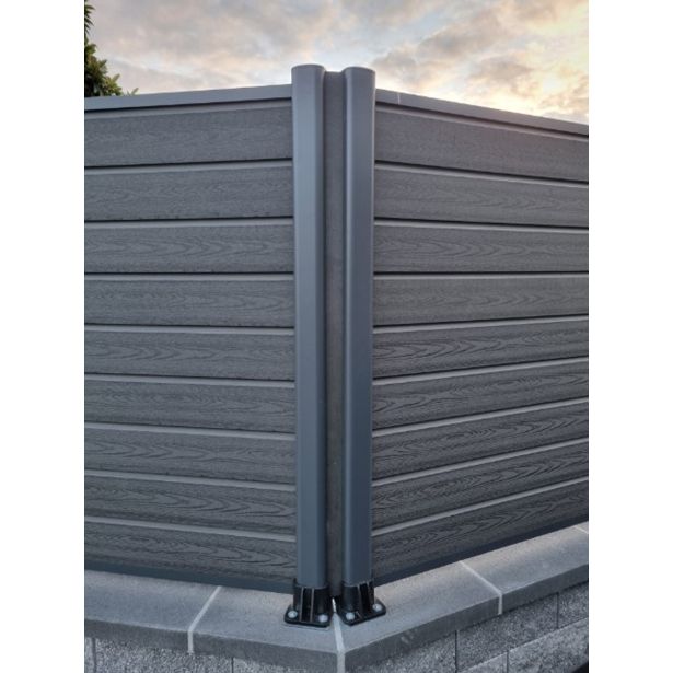 WPC OGRAJNA DESKA BAMBUSWPC TEMNO SIVA 1800X150X25 MM