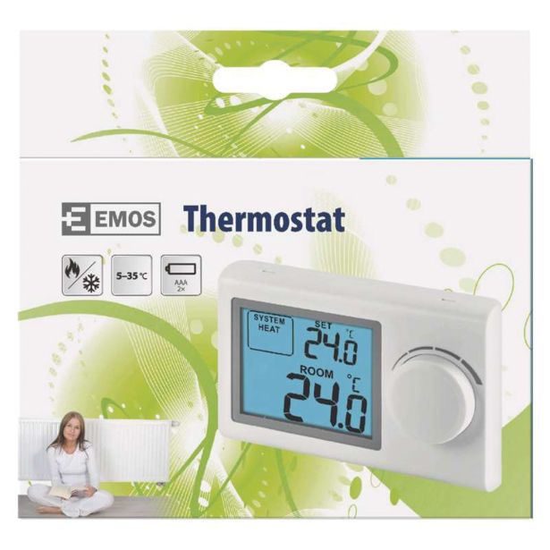TERMOSTAT EMOS ŽIČNI TERMOSTAT P5604 SOBNI, MEH.UPRAV.