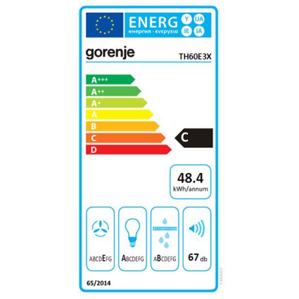 IZVLEČNA KUHINJSKA NAPA GORENJE TH60E3X