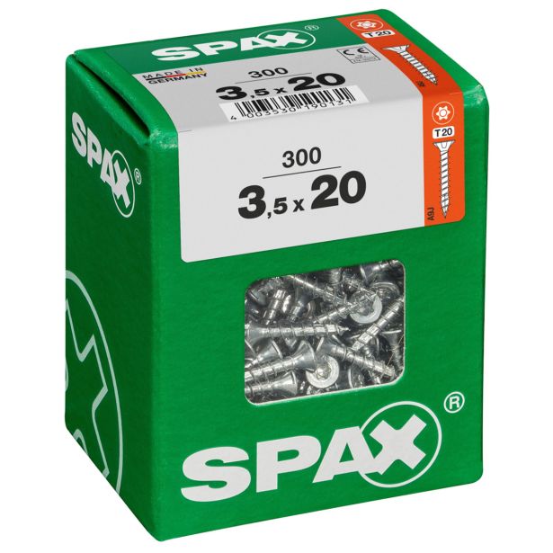 UNIVERZALNI VIJAK SPAX TX 3.5X20 WIROX A2F V ZAVITKU 300 KOS