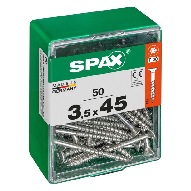 UNIVERZALNI VIJAK SPAX TX 3.5X45 WIROX A2F V ZAVITKU 50KOS