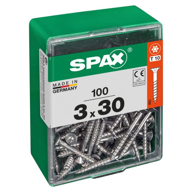 UNIVERZALNI VIJAK SPAX TX 3X30 WIROX A2F V ZAVITKU 100 KOS