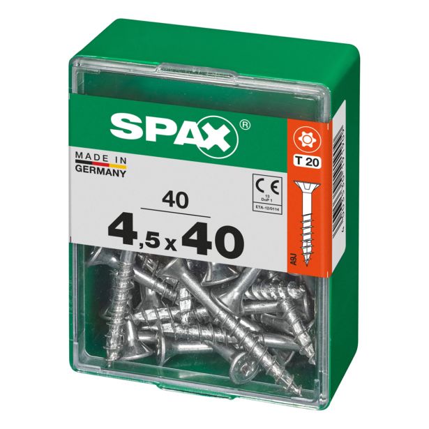 UNIVERZALNI VIJAK SPAX TX 4.5X40 WIROX A2F V ZAVITKU 40KOS