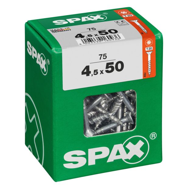 UNIVERZALNI VIJAK SPAX TX 4.5X50 WIROX A2F V ZAVITKU 75KOS