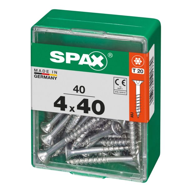 UNIVERZALNI VIJAK SPAX TX 4X40 WIROX A2F V ZAVITKU 40KOS