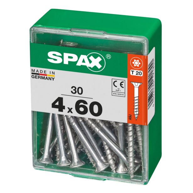 UNIVERZALNI VIJAK SPAX TX 4X60 WIROX A2F V ZAVITKU 30KOS