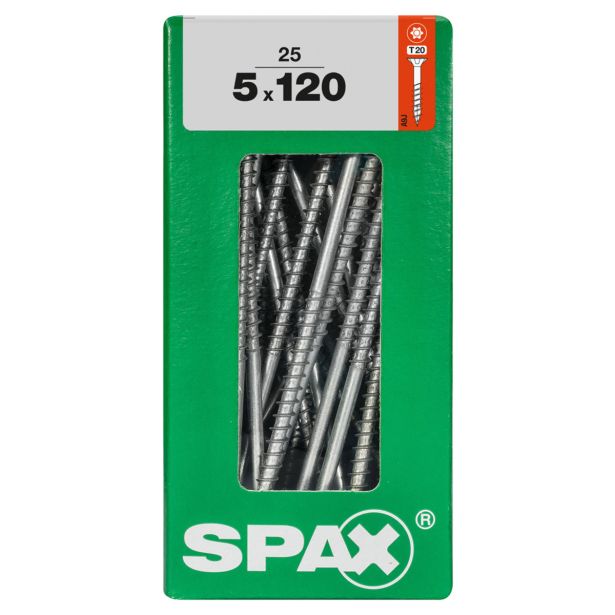UNIVERZALNI VIJAK SPAX TX 5X120 WIROX A2F V ZAVITKU 25 KOS