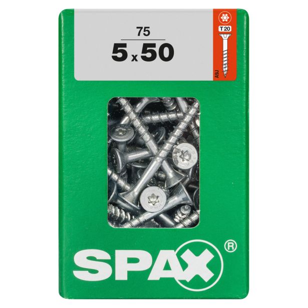 UNIVERZALNI VIJAK SPAX TX 5X50 WIROX A2F V ZAVITKU 75KOS