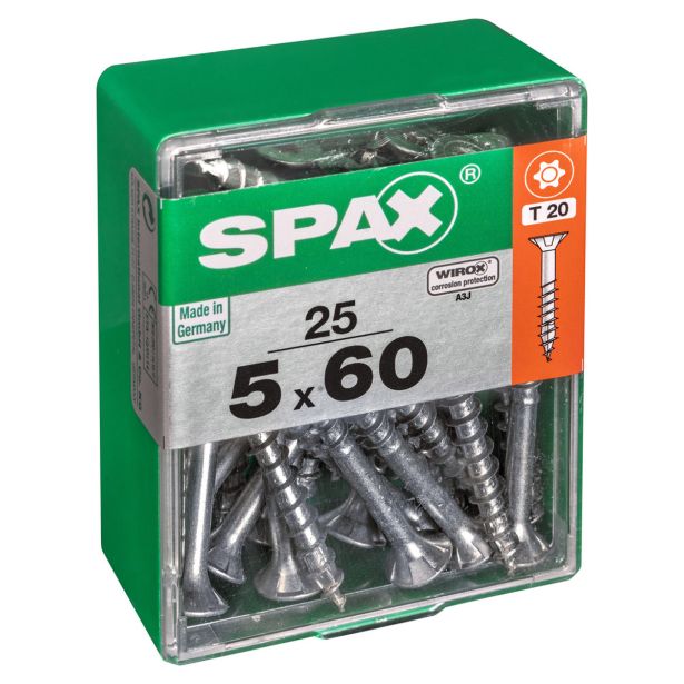 UNIVERZALNI VIJAK SPAX TX 5X60 WIROX A2F V ZAVITKU 25KOS