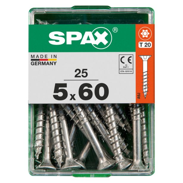 UNIVERZALNI VIJAK SPAX TX 5X60 WIROX A2F V ZAVITKU 25KOS