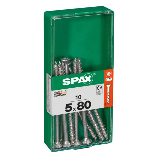UNIVERZALNI VIJAK SPAX TX 5X80 WIROX A2F V ZAVITKU 10KOS
