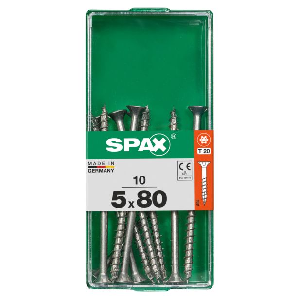UNIVERZALNI VIJAK SPAX TX 5X80 WIROX A2F V ZAVITKU 10KOS