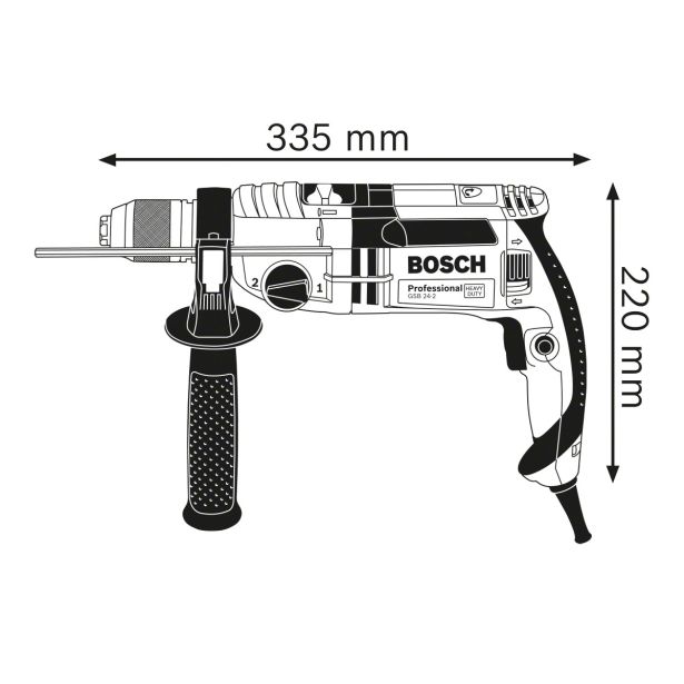 UDARNI VRTALNIK BOSCH GSB 24-2 V KOVČKU