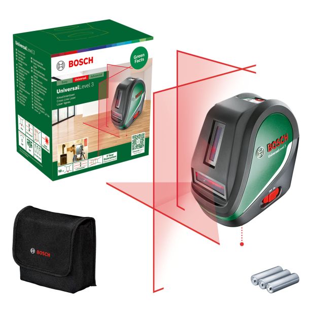 UNIVERSALLEVEL 3 KRIŽNI LASER Z NAVPIČNIM ŽARKOM