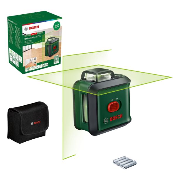 UNIVERSALLEVEL 360 LINIJSKI LASER Z ZELENIM ŽARKOM