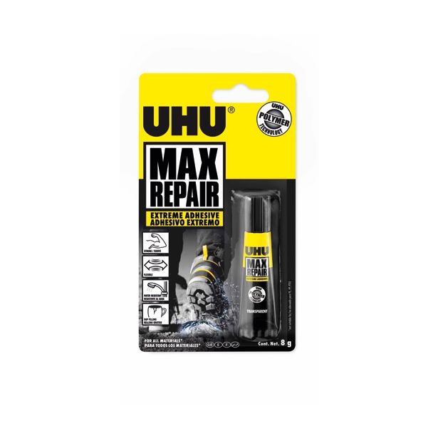 UNIVERZALNO LEPILO UHU MAX REPAIR 8G BL EN/ES/AR/FR