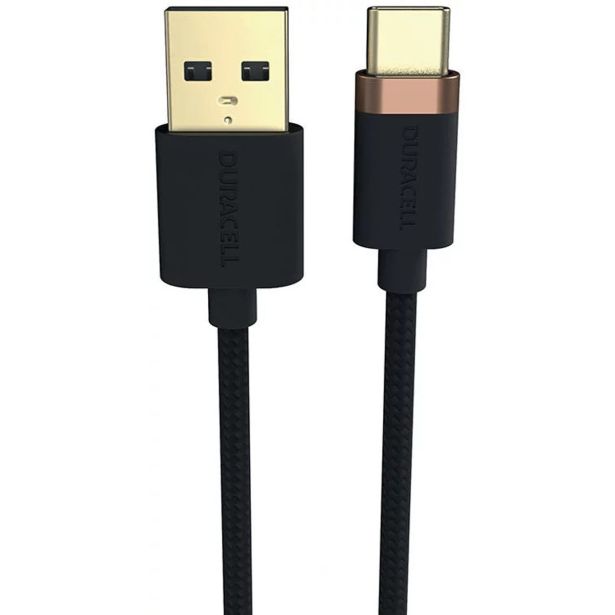 USB KABEL DURACELL USB-A V USB-C 1M ČRN