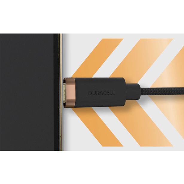 USB KABEL DURACELL USB-C V LIGHTNING 1M ČRN