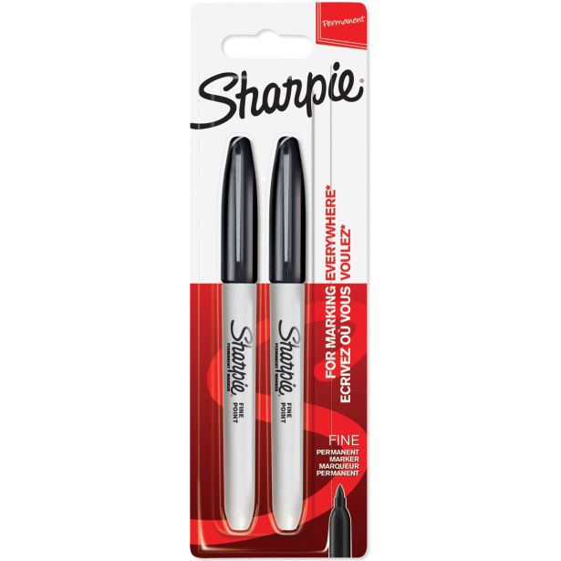 PISALO SHARPIE MARKER SHARPIE FINE 2/1 BLACK - BLISTER