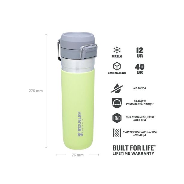 VAKUUMSKA STEKLENICA THE QUICK FLIP WATER BOTTLE 0.7L, CITRON