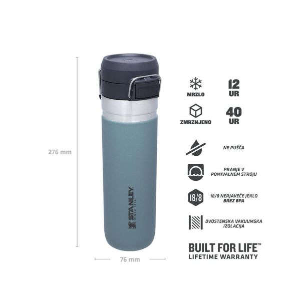 VAKUUMSKA STEKLENICA THE QUICK FLIP WATER BOTTLE 0.7L, SHALE