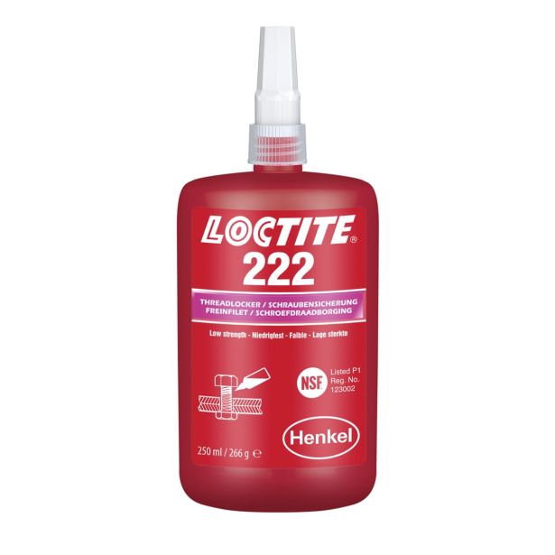 VAROVALO NAVOJNIH ZVEZ HENKEL ACM LOCTITE 222 BO 250ML CZ/HU/SI/SK 250 ML