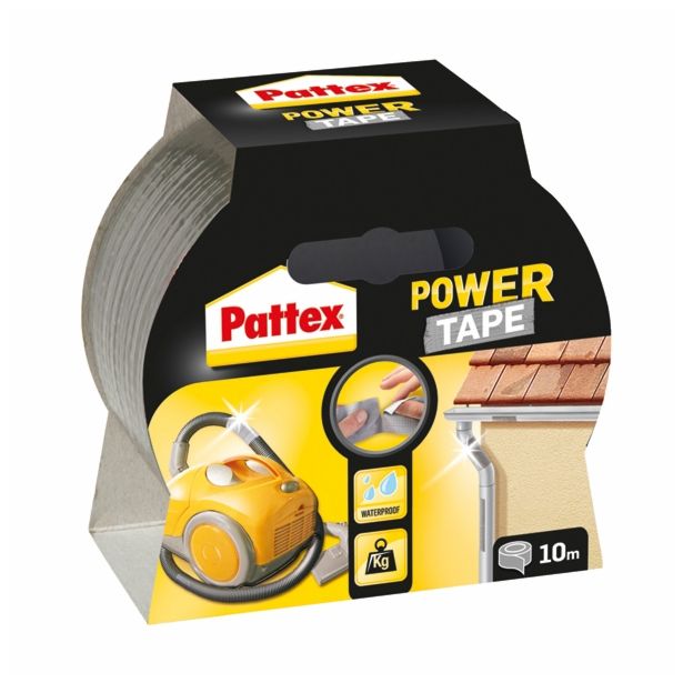 VEČNAMENSKI LEPILNI TRAK HENKEL ACC PATTEX POWER TAPE SREBRNO SIV 10 M