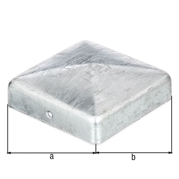 VEZNI ELEMENT ALBERTS KAPA ZA LESENE STEBRE 90X90MM VROČI CINK