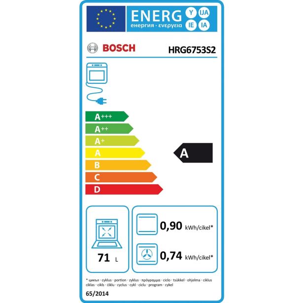 VGRADNA PARNA PEČICA BOSCH HRG6753S2