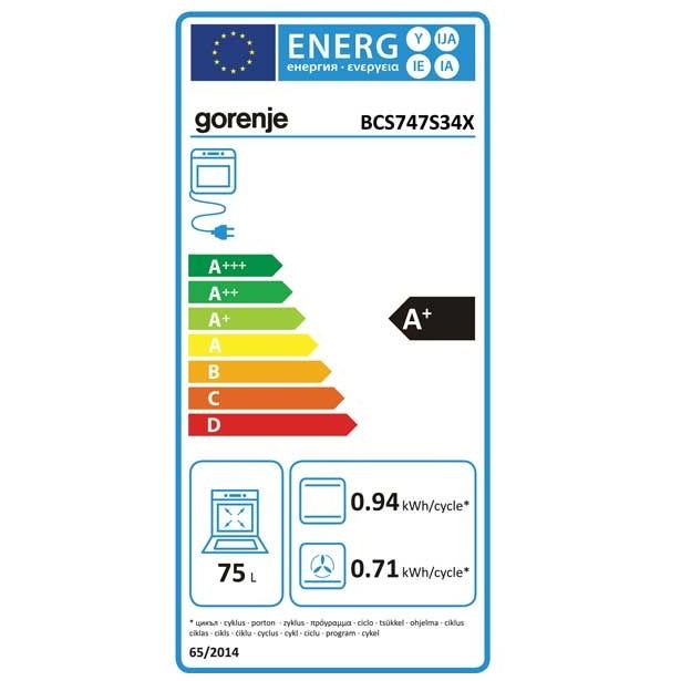 VGRADNA PARNA PEČICA GORENJE BCS747S34X