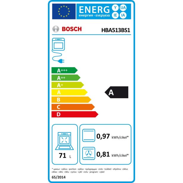 VGRADNA PEČICA BOSCH HBA513BS1