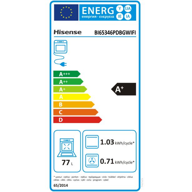 VGRADNA PEČICA HISENSE BI65346PDBGWIFI