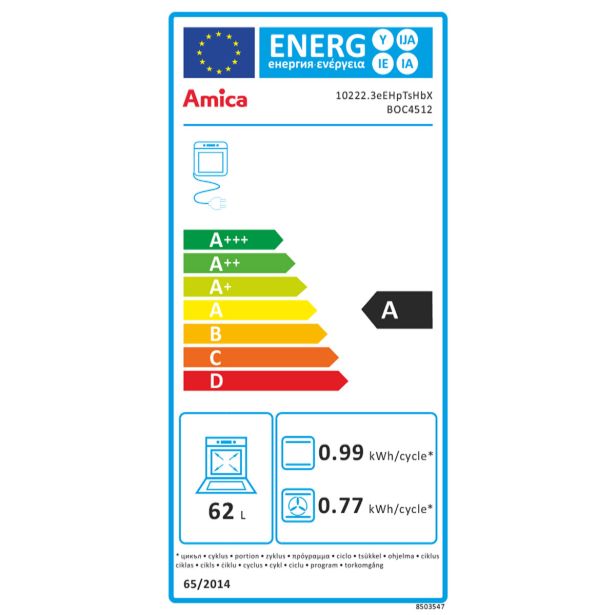 VGRADNA PEČICA + PLOŠČA AMICA BOC4512+AHI601