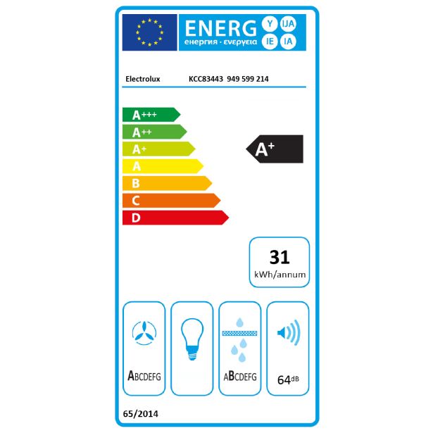 VGRADNA PLOŠČA Z NAPO ELECTROLUX KCC83443 Z INTEGRIRANO NAPO