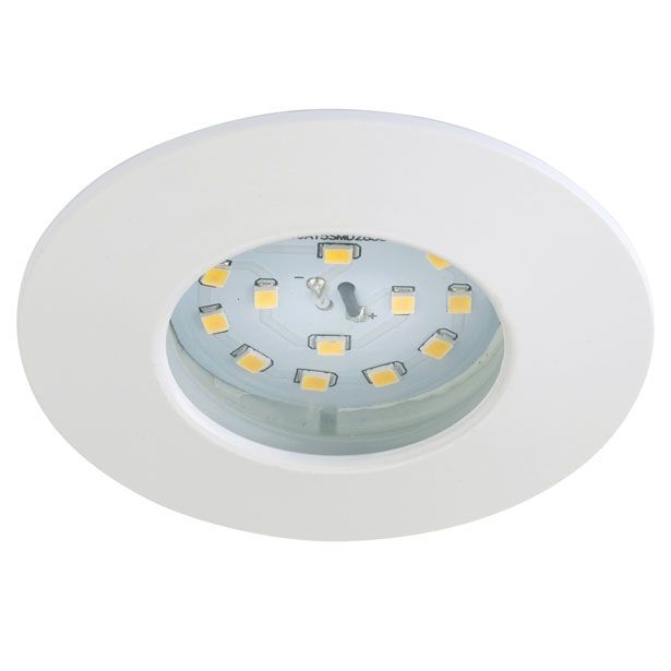 VGRADNA STROPNA SVETILKA PRISMA 1X5W LED, FI=75 MM BELA, OKR., IP44