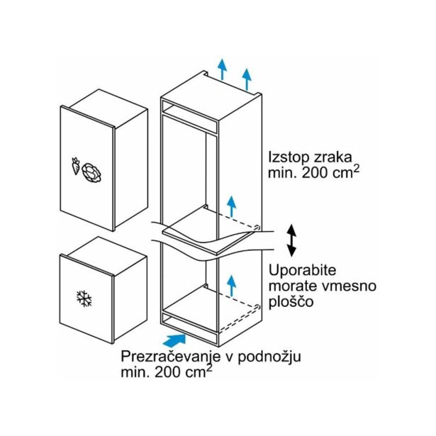 VGRADNA ZAMRZOVALNA OMARA BOSCH GIV11AFE0