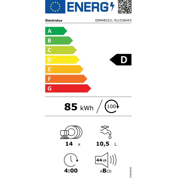 VGRADNI POMIVALNI STROJ ELECTROLUX EEM48321L