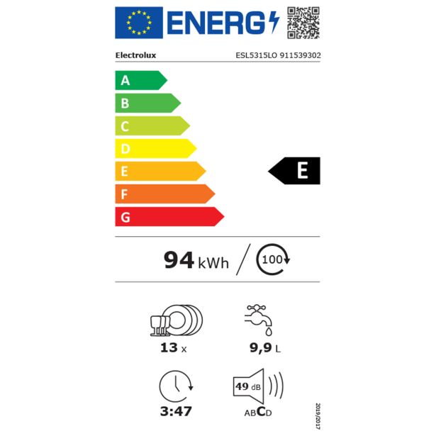 VGRADNI POMIVALNI STROJ ELECTROLUX ESL5315LO