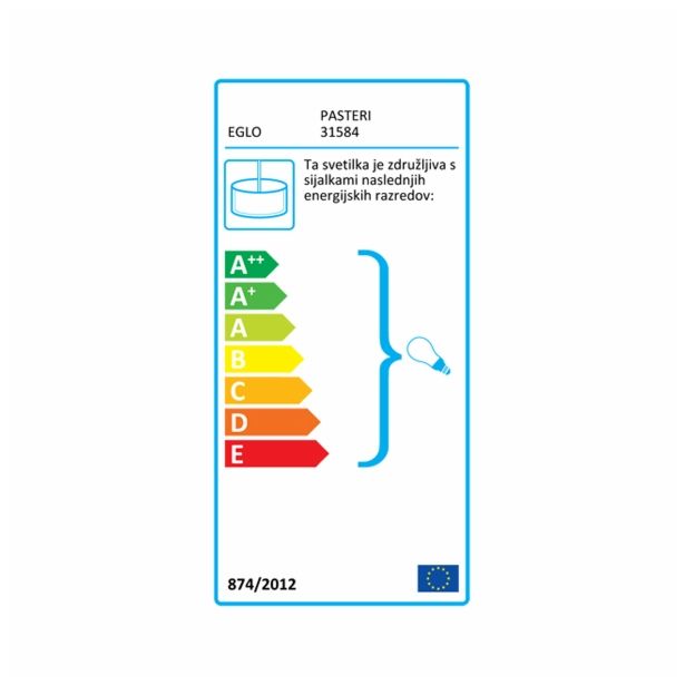 VISEČA SVETILKA-LESTENEC EGLO 31584 PASTERI '1000 BELA TEKSTIL
