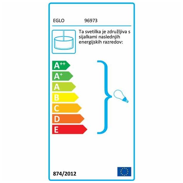 VISEČA SVETILKA-LESTENEC EGLO OLMERO 1X60W E27 50 CM