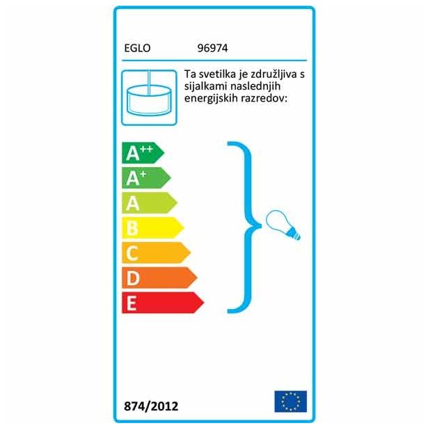 VISEČA SVETILKA-LESTENEC EGLO OLMERO 1X60W E27 70 CM