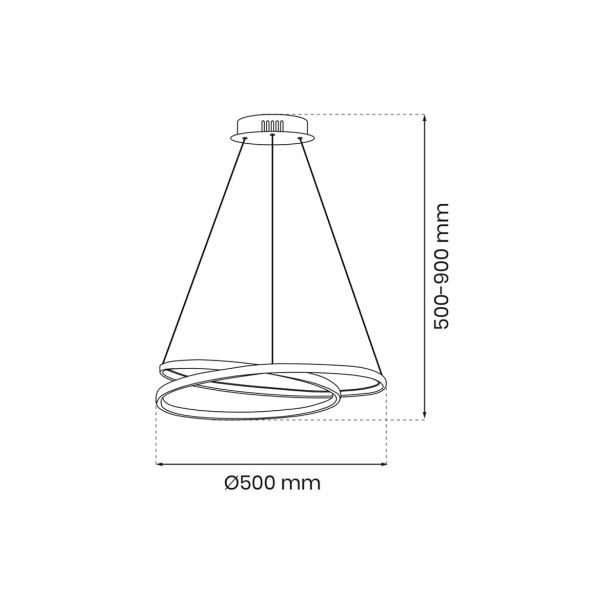 VISEČA SVETILKA MILAGRO LUCERO KROM 48W LED ML7949