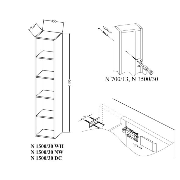VISOKA OMARICA KOLPA SAN N 1500/30 NW VERTIKALNA