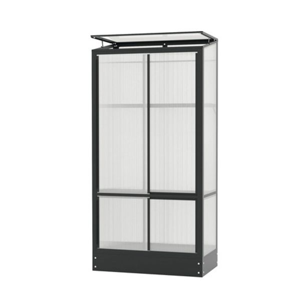 BALKONSKI RASTLINJAK VITAVIA POLIS HKP4MM STEEL FOUNDATION, BLACK