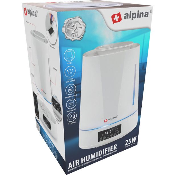 VLAŽILNIK ZRAKA ALPINA 4 L, 25W, BEL